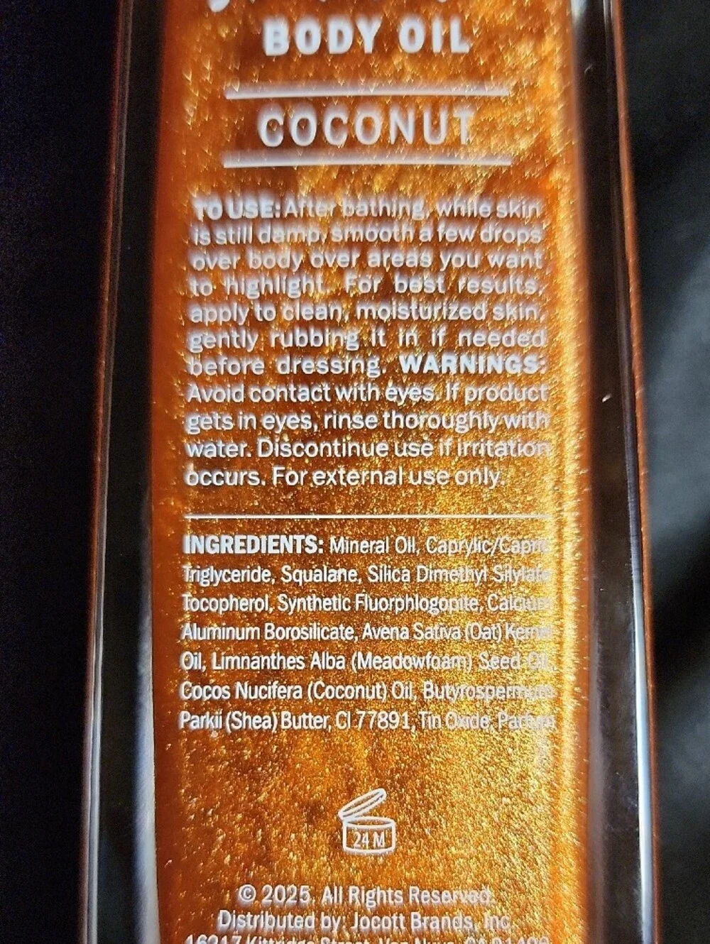Coconut Shimmer Body Oil — Radiant Gold